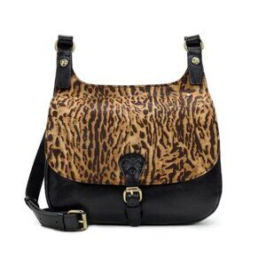 Patricia Nash Animal Print Exotic Cat London Saddle Bag NWT